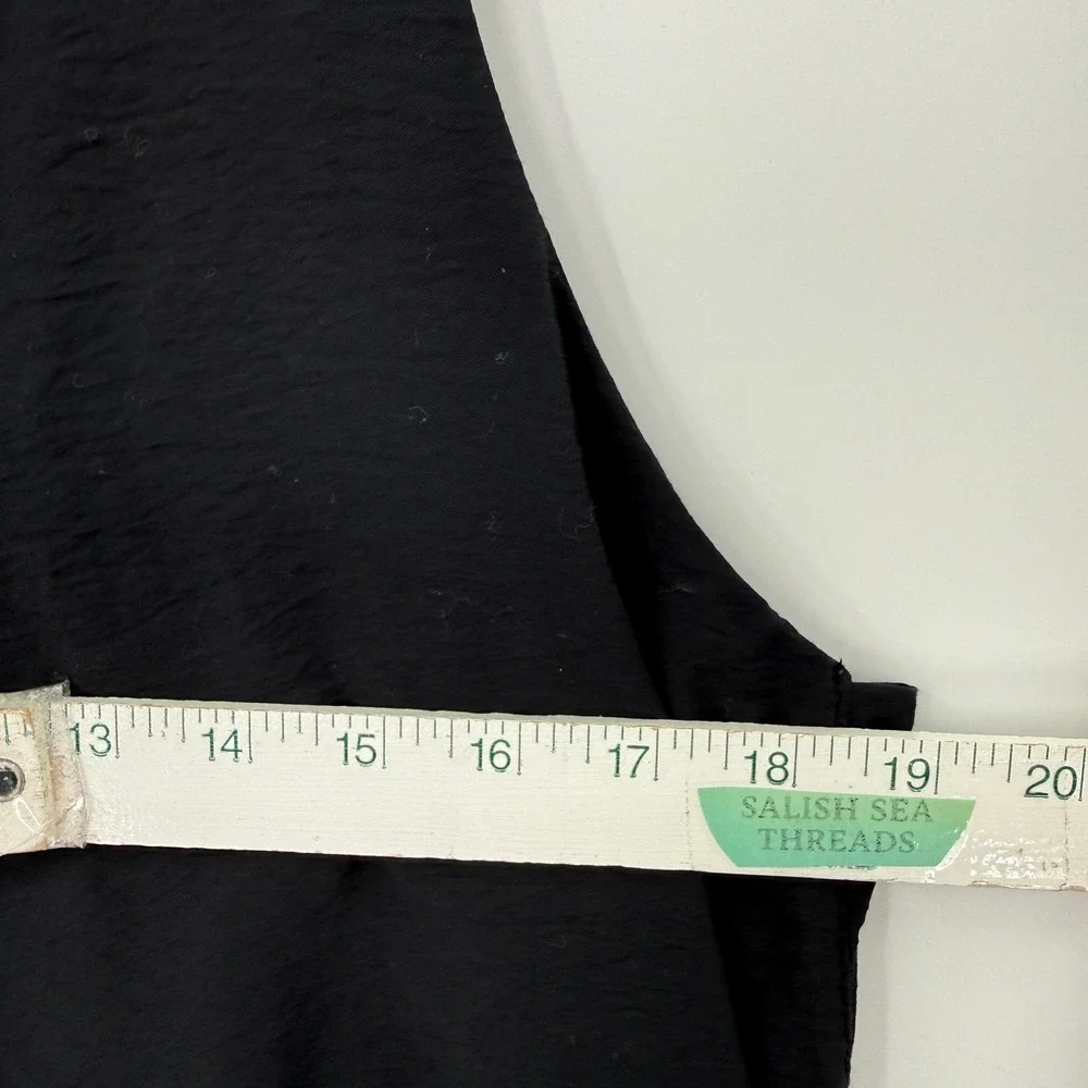 Banana Republic Shift Dress Women L Black Minimalist Lagenlook‎ Capsule Chic